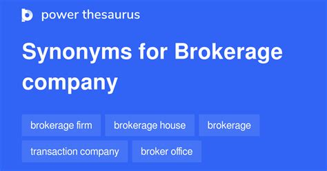 brokerage synonym|BROKERAGE .